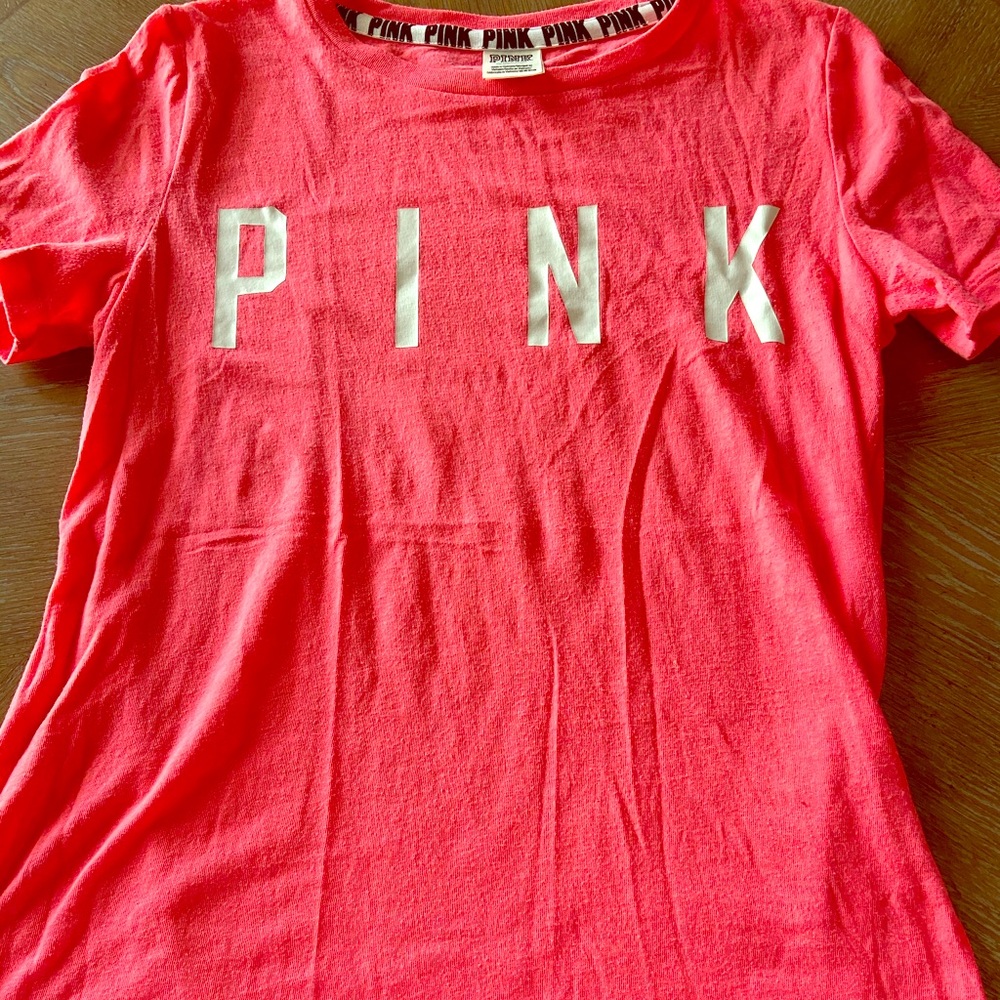 Victoria’s Secret pink coral/bright pink t-shirt